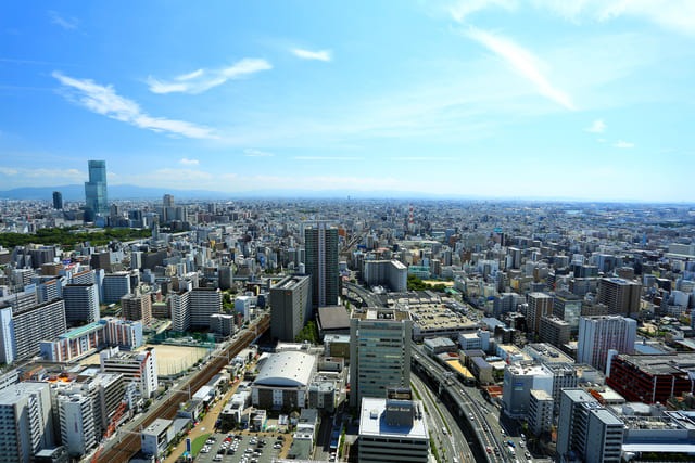 大国町駅について