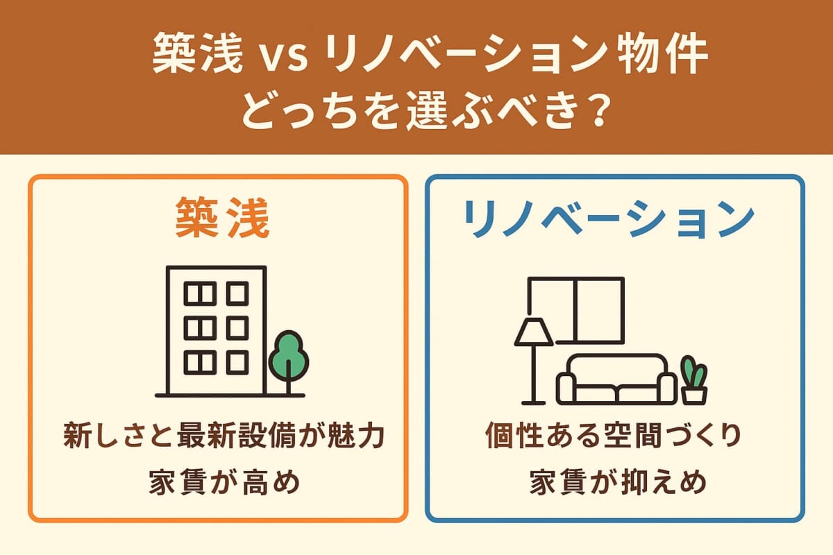 築浅VSリノベーション物件、どっちを選ぶべき?